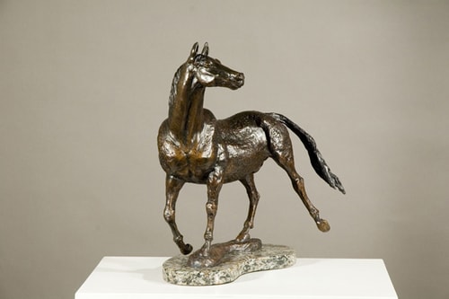 “Vermont Morgan” Bronze on Black Vermont Granite, 14” x 15.75” x 9” by artist Elaine Witten. See her portfolio by visiting www.ArtsyShark.com