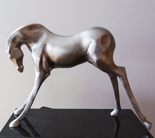 “Horse” Stainless Steel, 19.25 x 16” x 8” by artist Robert Heller. See his portfolio by visiting www.ArtsyShark.com