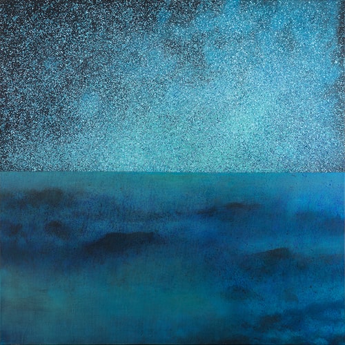 “Deeper #18” Acrylic on Canvas, 40” x 40” by artist Ruth Sharton. See her portfolio by visiting www.ArtsyShark.com