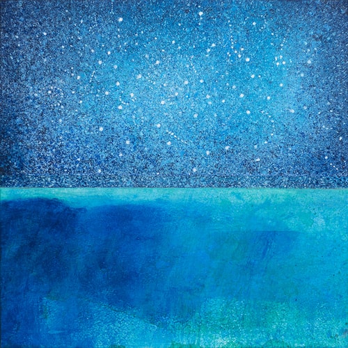 “Deeper # 3” Acrylic on Canvas, 12” x 12”by artist Ruth Sharton. See her portfolio by visiting www.ArtsyShark.com 