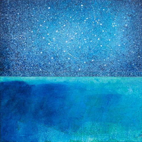 “Deeper # 3” Acrylic on Canvas, 12” x 12”by artist Ruth Sharton. See her portfolio by visiting www.ArtsyShark.com