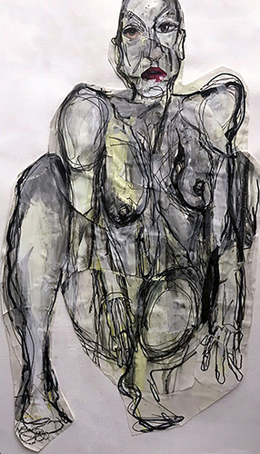 “Now I Know What to Do” Mixed Media Arches on Watercolor Paper, 17” x 24” by artist Sima Schloss. See her portfolio by visiting www.ArtsyShark.com