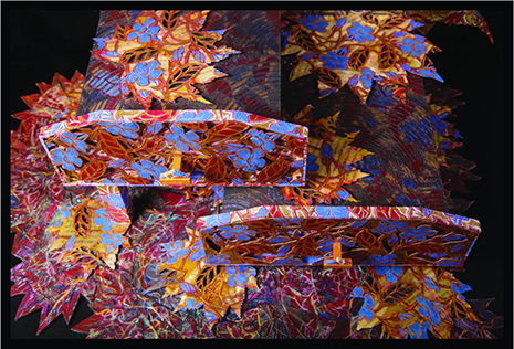 “Bonsai Box” (Top) Box with Parchment, Book Board, Beeswax and Marker, 25” x 15” x 10” by artist Christine Wagner. See her portfolio by visiting www.ArtsyShark.com