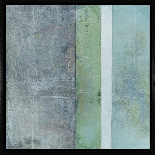 “Coastal Footpath” Mixed Media on Wood, 16” x 16” by artist Douglas Deveny. See his portfolio by visiting www.ArtsyShark.com