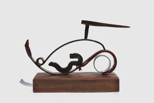 “Cruisin' #4” Salvaged Steel, 55cm x 37cm x 20cm by artist Andre Sardone. See his portfolio by visiting www.ArtsyShark.com