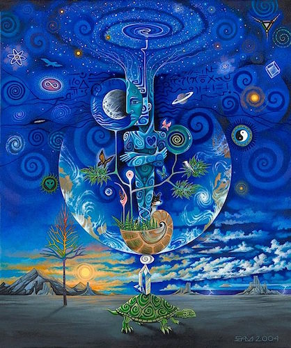 “Cosmic Balance” Acrylic, 20” x 24” by artist Sam Brown. See his portfolio by visiting www.ArtsyShark.com