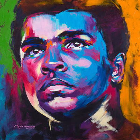 “Ali” Acrylic on Canvas, 48” x 48” by artist Jack Magurany. See his portfolio by visiting www.ArtsyShark.com