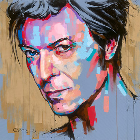 “Bowie” Acrylic on Canvas, 36” x 36” by artist Jack Magurany. See his portfolio by visiting www.ArtsyShark.com