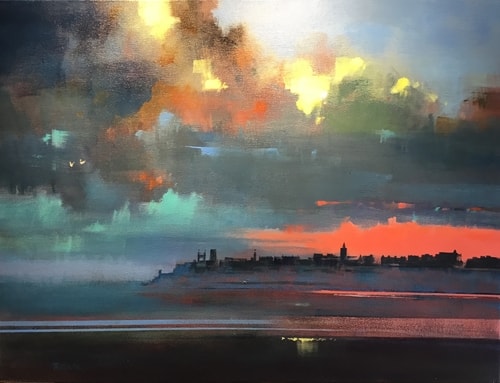 "Early Morning Har, St. Andrews" Acrylic, 80cm x 60cmby artist Ken Roberts. See his portfolio by visiting www.ArtsyShark.com 
