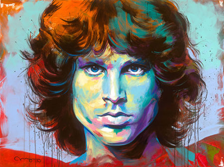 “Jim Morrison” Acrylic on Canvas, 48” x 36” by artist Jack Magurany. See his portfolio by visiting www.ArtsyShark.com