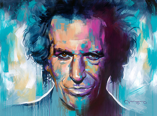 “Keith Richards” Acrylic on Canvas, 48” x 36” “Keith Richards” Acrylic on Canvas, 48” x 36”