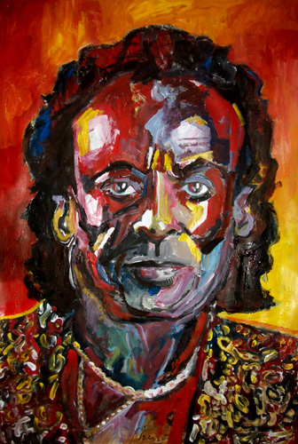 “Miles (Miles Davis)” Mixed Media, 28” x 40” by artist Marcelo Neira. See his portfolio by visiting www.ArtsyShark.com