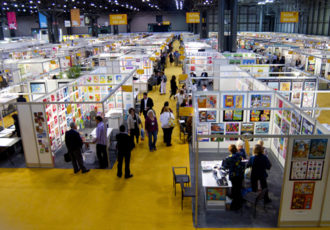 Floor of the Surtex Trade Show in NYC. Learn more about art licensing at www.ArtsyShark.com