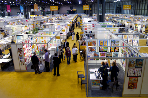 Floor of the Surtex Trade Show in NYC. Learn more about art licensing at www.ArtsyShark.com