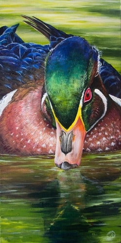 “Refined Presence” Acrylic on Canvas, 10” x 20”by artist Kelly Quinn. See her portfolio by visiting www.ArtsyShark.com 