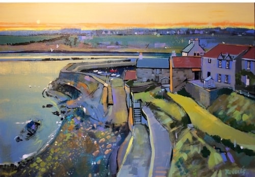 "A Garden in Crail" Acrylic, 70cm x 50cmby artist Ken Roberts. See his portfolio by visiting www.ArtsyShark.com 