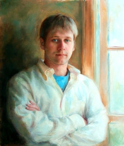 "Patrick" Oil, 20" x 24" by artist Suellen McCrary. See her portfolio by visiting www.ArtsyShark.com