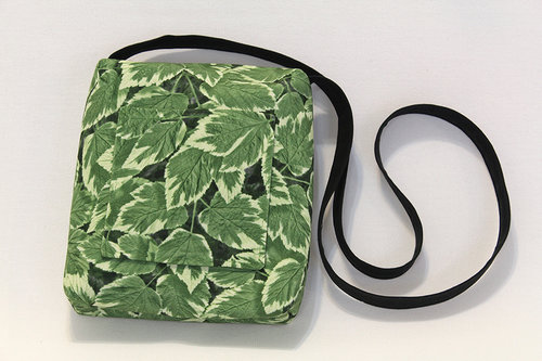 Handmade bag using custom fabric designed by Martha Flood. See her story at www.ArtsyShark.com