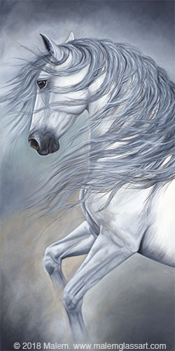 “Dancing in the Storm” Oil on Canvas, 24” x 48” by artist Malem Lemieux. See her portfolio by visiting www.ArtsyShark.com