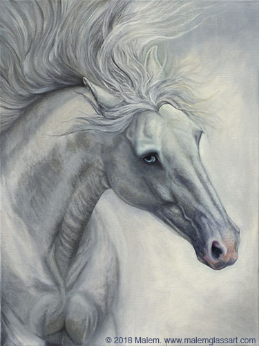 “Winter Dreams” Oil on Canvas, 16" x 20” by artist Malem Lemieux. See her portfolio by visiting www.ArtsyShark.com