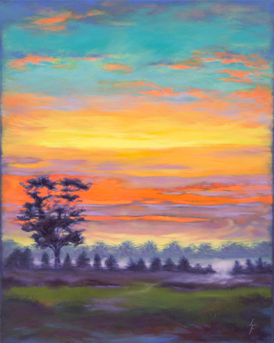 "Loudon Serengeti" Oil on Linen, 24" x 30" by artist Leanne Fink. See her portfolio by visiting www.ArtsyShark.com