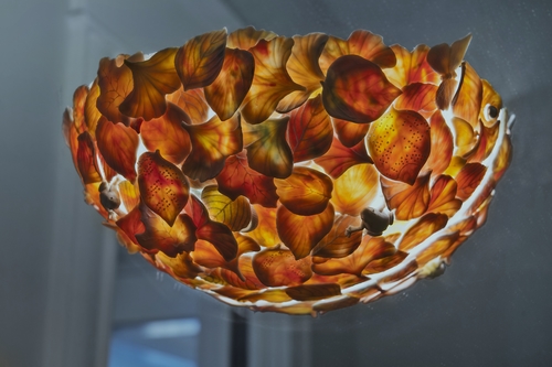 “Leaf Sconce” Porcelain, 13” x 8” x 7” by artist Curtis Benzle. See his portfolio by visiting www.ArtsyShark.com