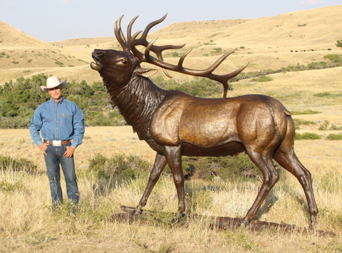 “Autumn’s Challenge” Bronze Sculpture, 9’ x 9’ by artist Chris Navarro. See his portfolio by visiting www.ArtsyShark.com