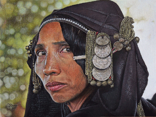 "Courage" Oil on Linen, 40cm x 30cm by artist Coba Beukman. See her portfolio by visiting www.ArtsyShark.com