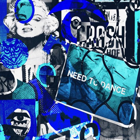 “Need to Dance” Digital Collagraph, 30” x 30” by artist Joanie Landau. See her portfolio by visiting www.ArtsyShark.com