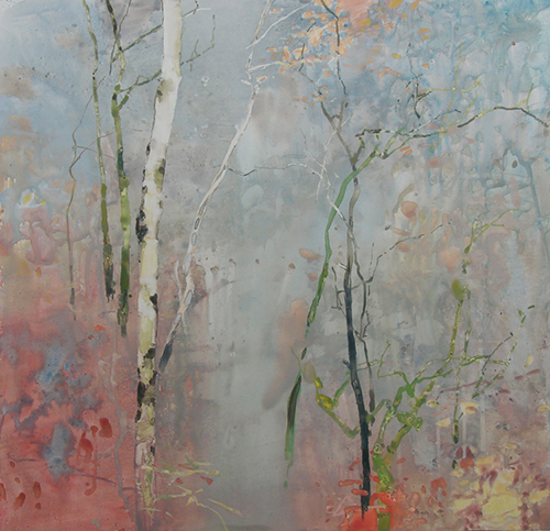 "November Rain" Watercolor on Yupo, 20" x 20" by artist David Randall Tipton. See his portfolio by visiting www.ArtsyShark.com