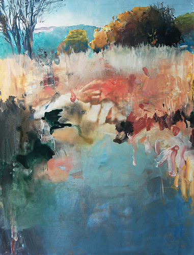 "Oaks Bottom 5" Watermedia on Yupo, 20" x 26" by artist David Randall Tipton. See his portfolio by visiting www.ArtsyShark.com