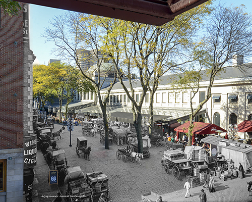 "Quincy Market, Boston" Photography 40" x 32" by artist Mark Hersch. See his portfolio by visiting www.ArtsyShark.com