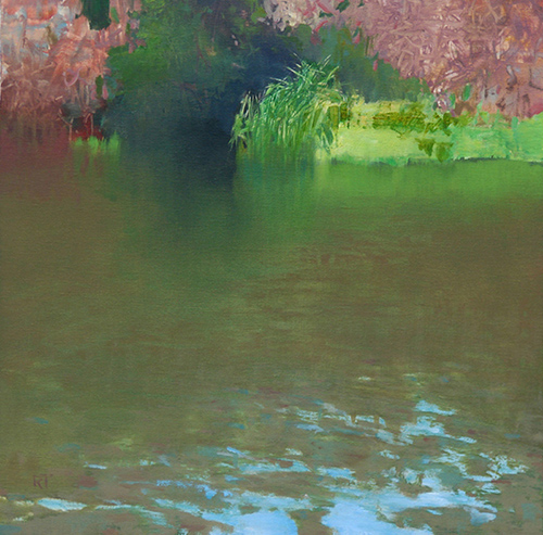 "Riverlight" Oil on Canvas, 20" x 20" by artist David Randall Tipton. See his portfolio by visiting www.ArtsyShark.com