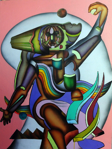 “Humans Search” Acrylic, 30” x 20” by artist Roldan West. See his portfolio by visiting www.ArtsyShark.com