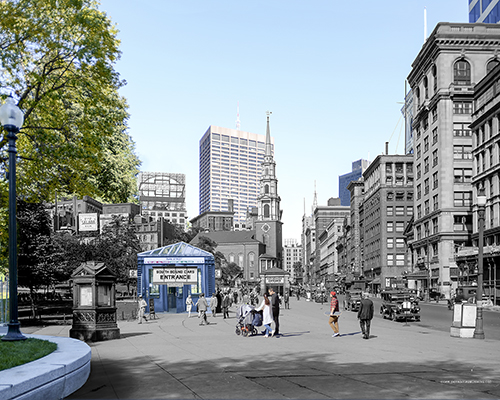 "Tremont Street and the Mall, Boston" Photography, 30" x 24" by artist Mark Hersch. See his portfolio by visiting www.ArtsyShark.com