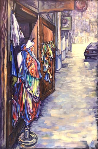 "Bratislava" Oil on Linen, 24" x 36" by artist Leanne Fink. See her portfolio by visiting www.ArtsyShark.com