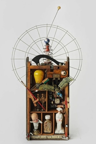 “Measure of Success” Assemblage, 8” x 24” x 4” by artist Gale Rothstein. See her portfolio by visiting www.ArtsyShark.com