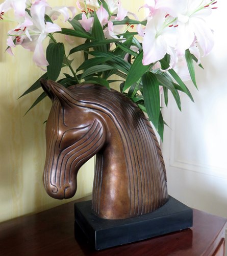 "Efay" Bronze Sculpture, 42cm x 30cm x 20cm by artist Gilly Thomas. See her portfolio by visiting www.ArtsyShark.com