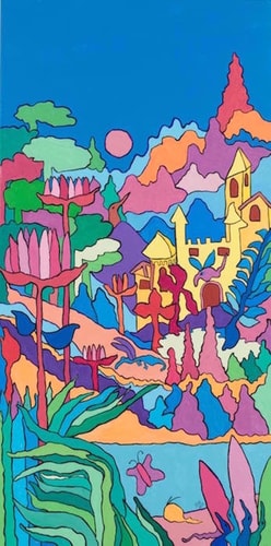 "Fairytale Castle" Acrylic, 18" x 36" by artist Mark Allen. See his portfolio by visiting www.ArtsyShark.com