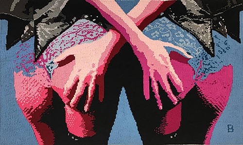 "Pas de Deux" Tapestry, 40" x 24" by artist Barbara Burns. See her portfolio by visiting www.ArtsyShark.com