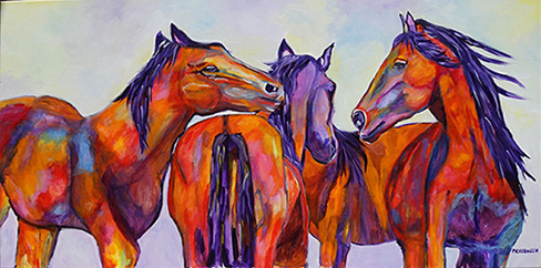 "Unity in Numbers" Acrylic, 48" x 24" by artist Denise Messenger. See her portfolio by visiting www.ArtsyShark.com