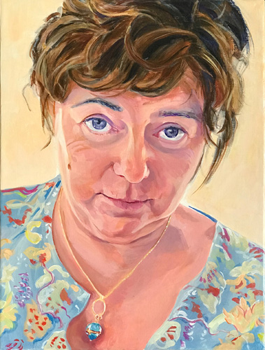 “Susan” Acrylic on Canvas, 12" x 16" by artist Betzi Stein. See her portfolio by visiting www.ArtsyShark.com