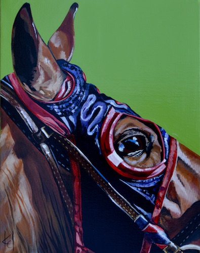 "Zorro" Acrylic, 11" x 14" by artist Kelly Moran. See her portfolio by visiting www.ArtsyShark.com