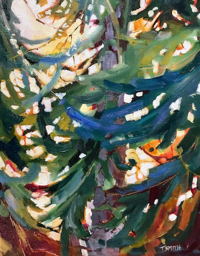 "Branch" Oil on Canvas, 11" x 14" by artist Teresa Smith. See her portfolio by visiting www.ArtsyShark.com