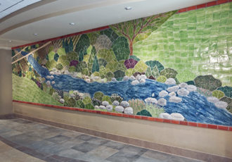 Ceramic mural by Karen Singer Tileworks