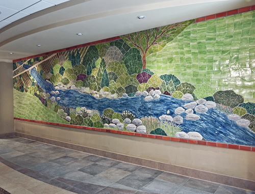 Ceramic mural by Karen Singer Tileworks