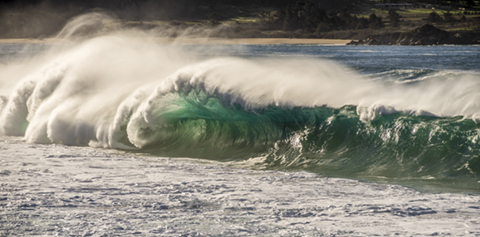 "Emerald Wave" Photography, Various Sizes by artist Bart Keagy. See his portfolio by visiting www.ArtsyShark.com