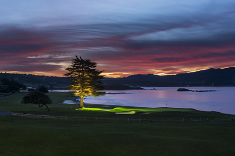 "Morning Glow at Pebble Beach" Photography, Various Sizes by artist Bart Keagy. See his portfolio by visiting www.ArtsyShark.com