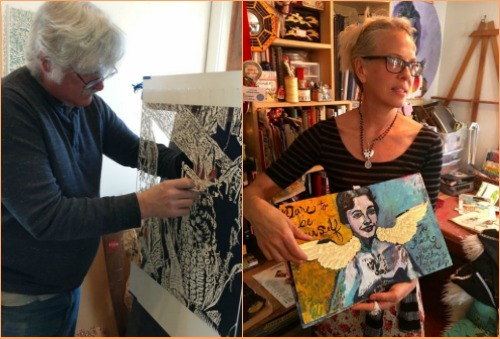 Blake Conroy (left) and Juliana Coles are artists currently in the CHF Fellows program.