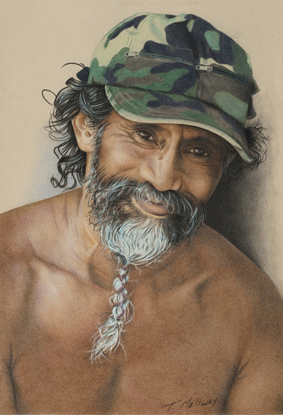 “Hawaiian” Coloured Pencil, 9.5” x 10” by artist Terry Mellway. See her portfolio by visiting www.ArtsyShark.com 